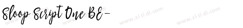 Sloop Script One BE字体转换 Sloop Script One BE字体转换